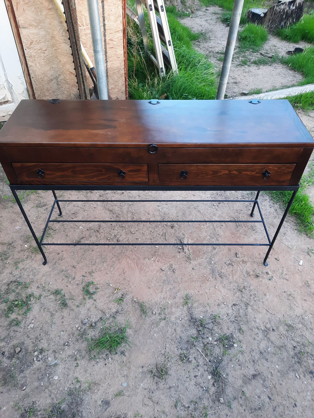 sofa table with drawers