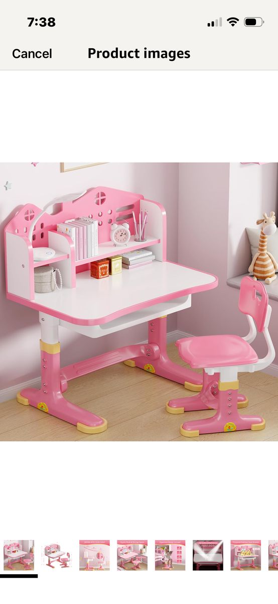 NEW Kids Desk and Chair Set Height Adjustable