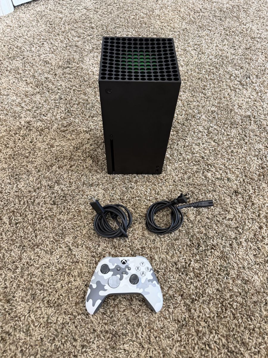 Xbox Series X Console 1TB SSD, Black with White Camo Wireless Controller