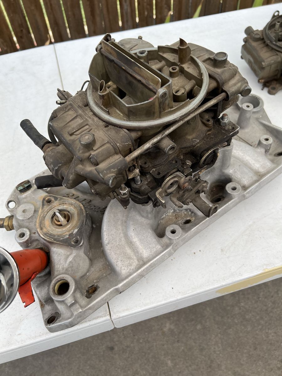 Holley LIST-6700 3124 Carburetor & Intake Manifold, Used Auto Part