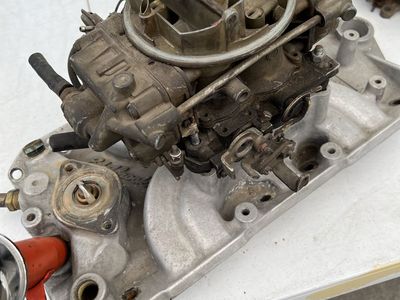 Holley LIST-6700 3124 Carburetor & Intake Manifold, Used Auto Part