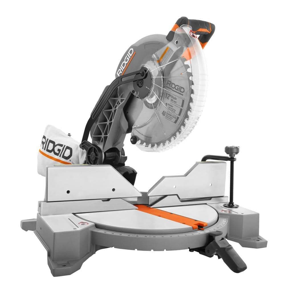 Rigid 15 Amp Corded 12 in. Dual Bevel Miter Saw