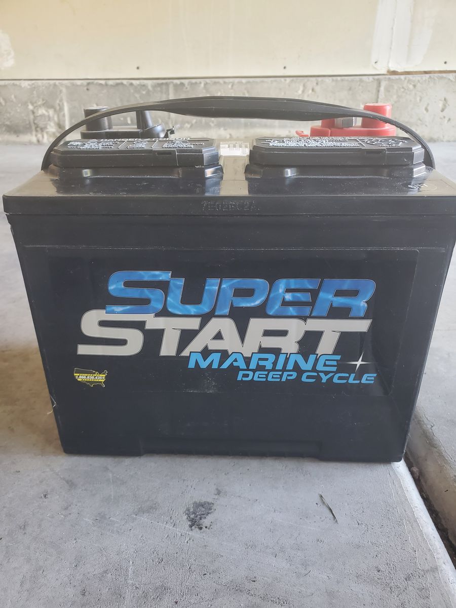 Battery Deep Cycle Marine 690A 550CCA AND Battery Box