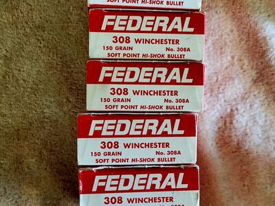 Federal 308 Winchester 150 Grain $25.00 Box