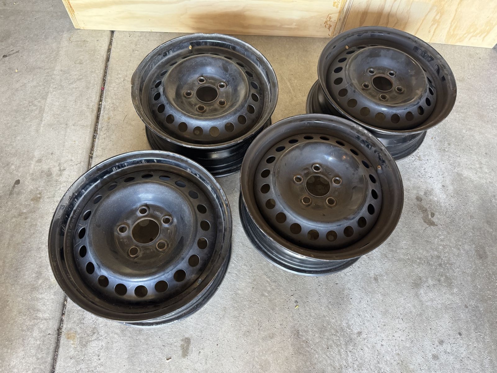 15” Black Steel Wheels (Set of 4)