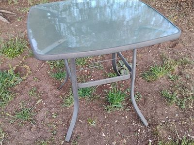 Bar Height Patio Table Glass Top 36x36x33 Tall