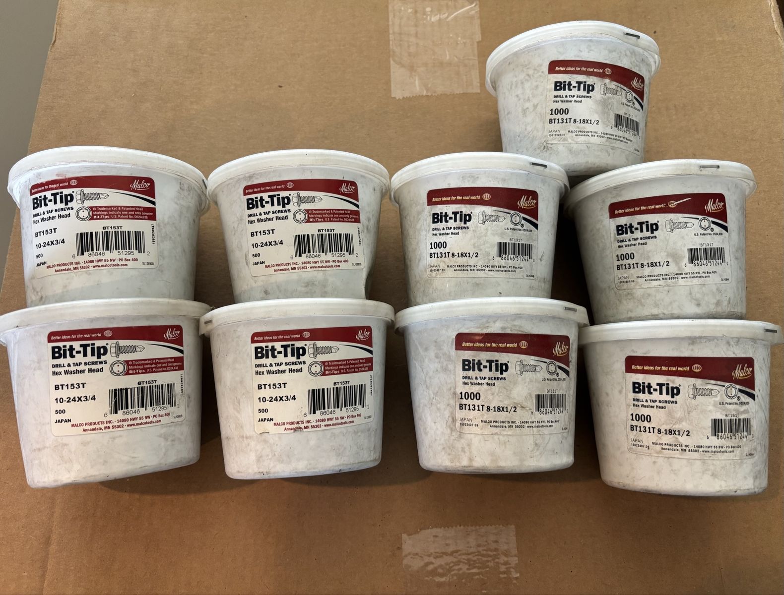 NEARLY HALF PRICE OF AMAZON! BRAND NEW Malco Self-Tapping Metal Screws (2 SIZES AVAILABLE)