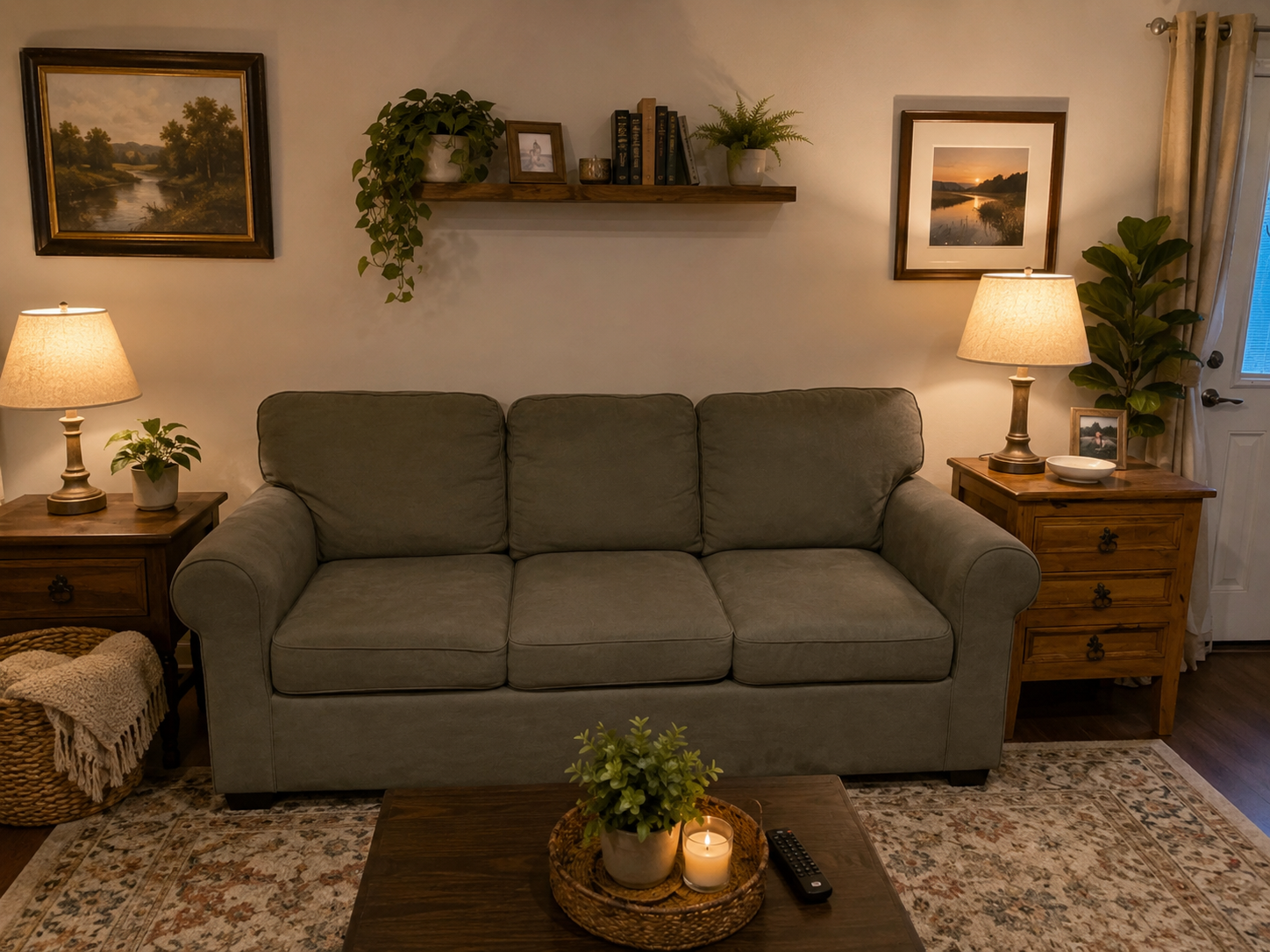 Haining Gelin Furniture Co. Ltd. 3-Seater Sofa - Gray Fabric, California Flammability Compliant