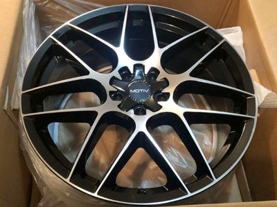 NEW Motiv Wheels 435MB Foil 20x8.5 +20 Gloss Black Machined Face 5X115 5X120 (QTY 1) - A258824