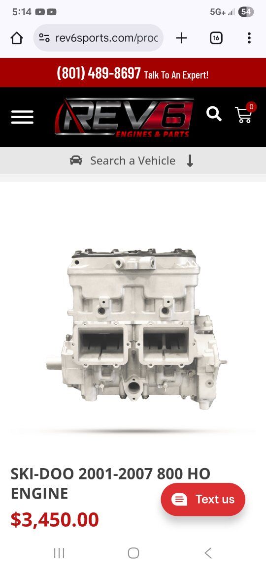 Ski-doo 800ho Longblock engine w/700 miles