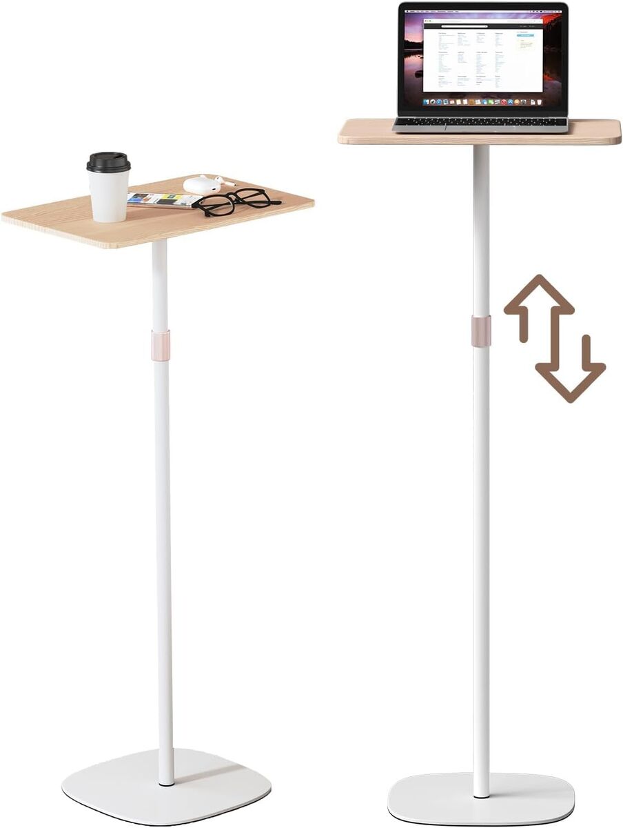 Portable Standing Desk, Laptop Floor Stand & Projector Stand Adjustable Height