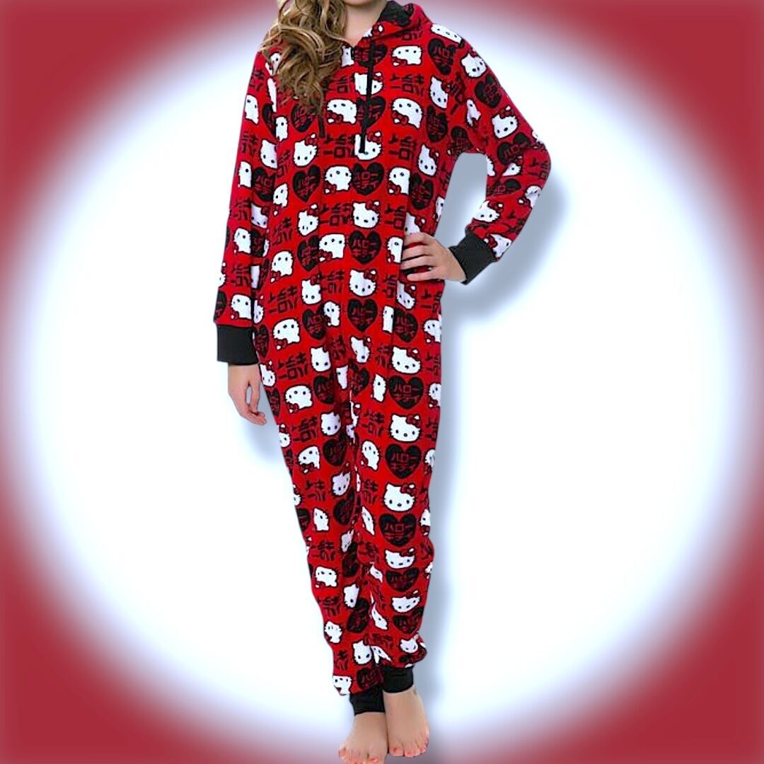 Hello Kitty Red Tokyo Pop Onesie RARE PRINT - Size Large