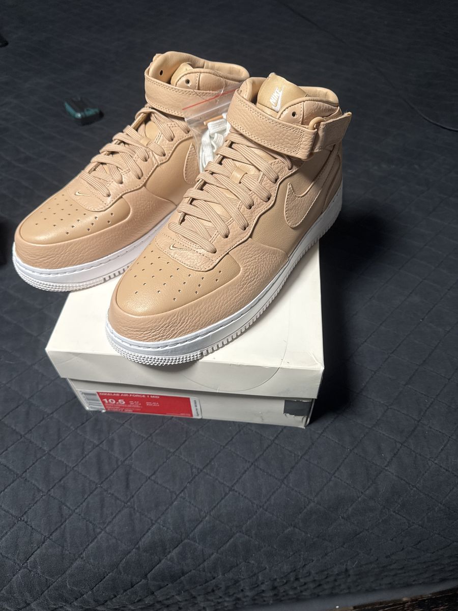 Air Force 1 Mid Vachetta Tan/White Men's Size 10.5
