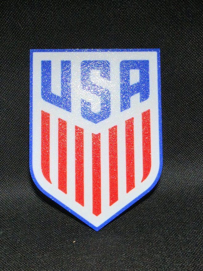 USA FIFA World Cup Patriotic Shield Patch - Red, White, and Blue Emblem