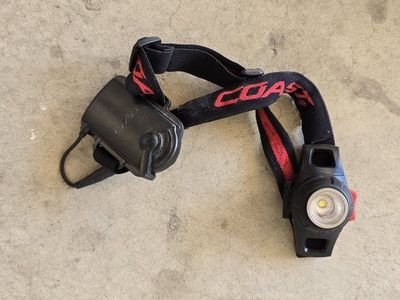 Coast Headlamp with Adjustable Strap - Black & Red, Used