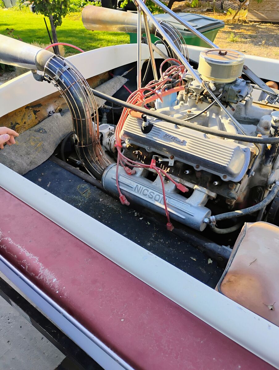 Jet boat with a V8 engine