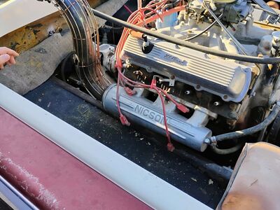 Jet boat with a V8 engine