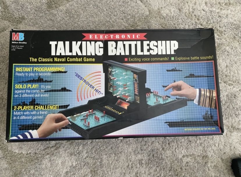 Talking Battleship Game  Vintage 1989 Milton Bradley
