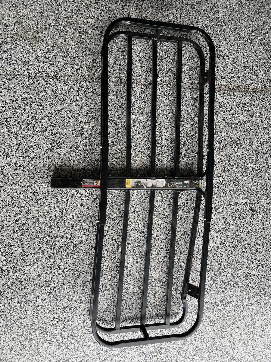 Black Steel Hitch Mounted Cargo Carrier Rack