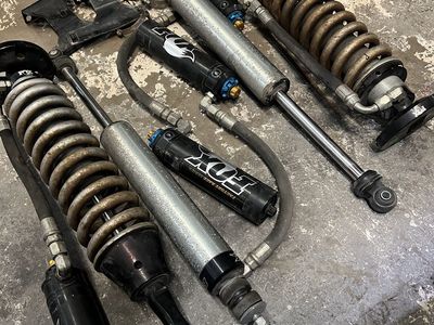 2007-21 Toyota Tundra Fox 2.5 Coilover Shocks with Reservoir Set 3" Lift