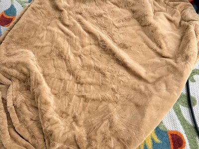 Tan Faux Fur Beanbag Chair Large Lounger Cover