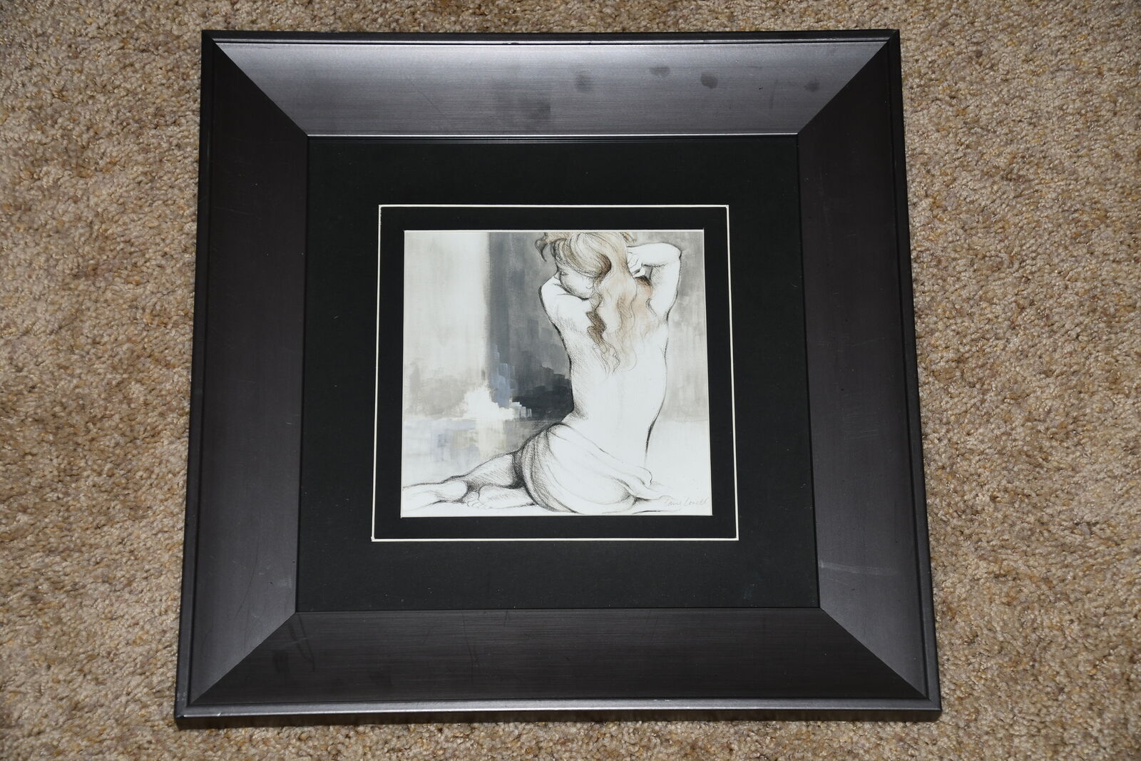 "GIRL" PICTURE ~ 13" x 13" FRAMED