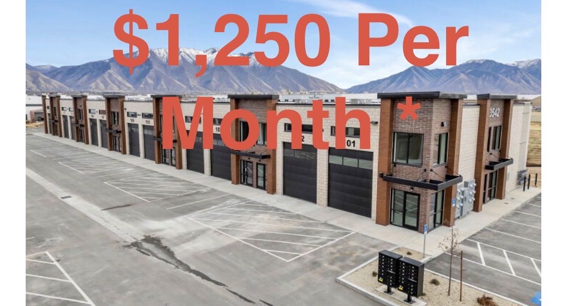 Warehouse Space - Spanish Fork Main Street Warehouse. Half off 1st two months ONLY $1,250 per month*