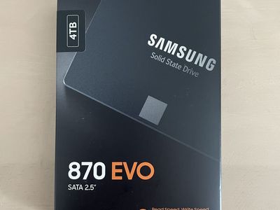 NEW sealed 4TB Samsung 870 EVO SSD V-NAND 2.5” SATA Solid State Drive 2,400 TBW