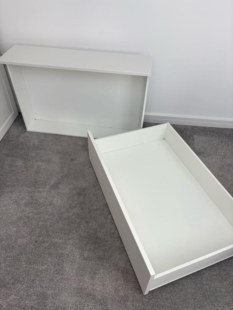 IKEA Malm Queen white Rolling Under Bed Drawer Storage