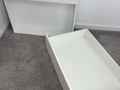 IKEA Malm Queen white Rolling Under Bed Drawer Storage