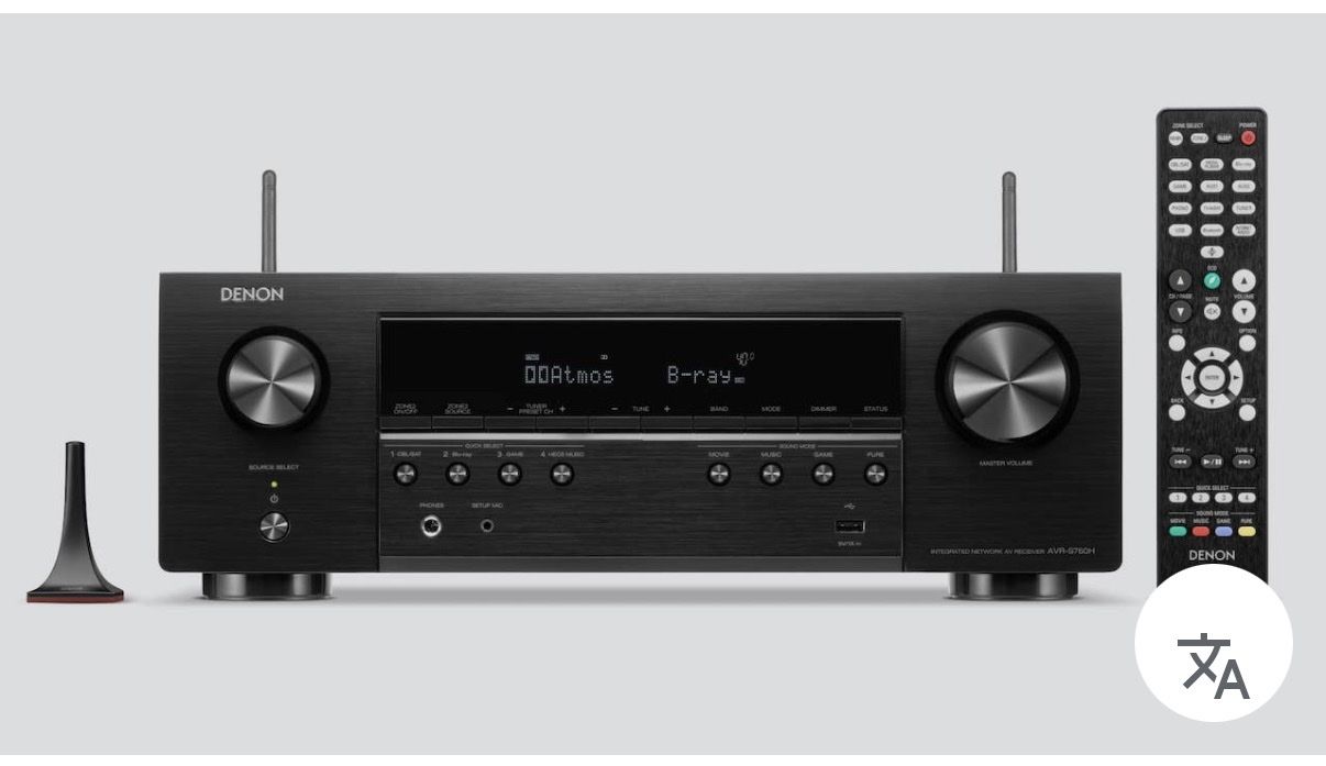 Denon AVR-S760H 7.2 Channel AV Receiver with Dolby Atmos and Remote