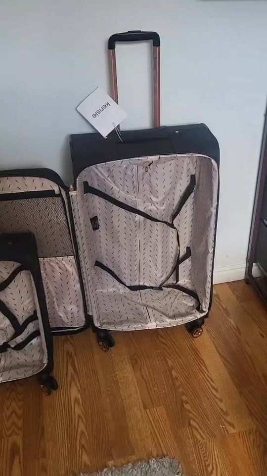 kensie Hudson Softside 3-Piece Spinner Luggage Set