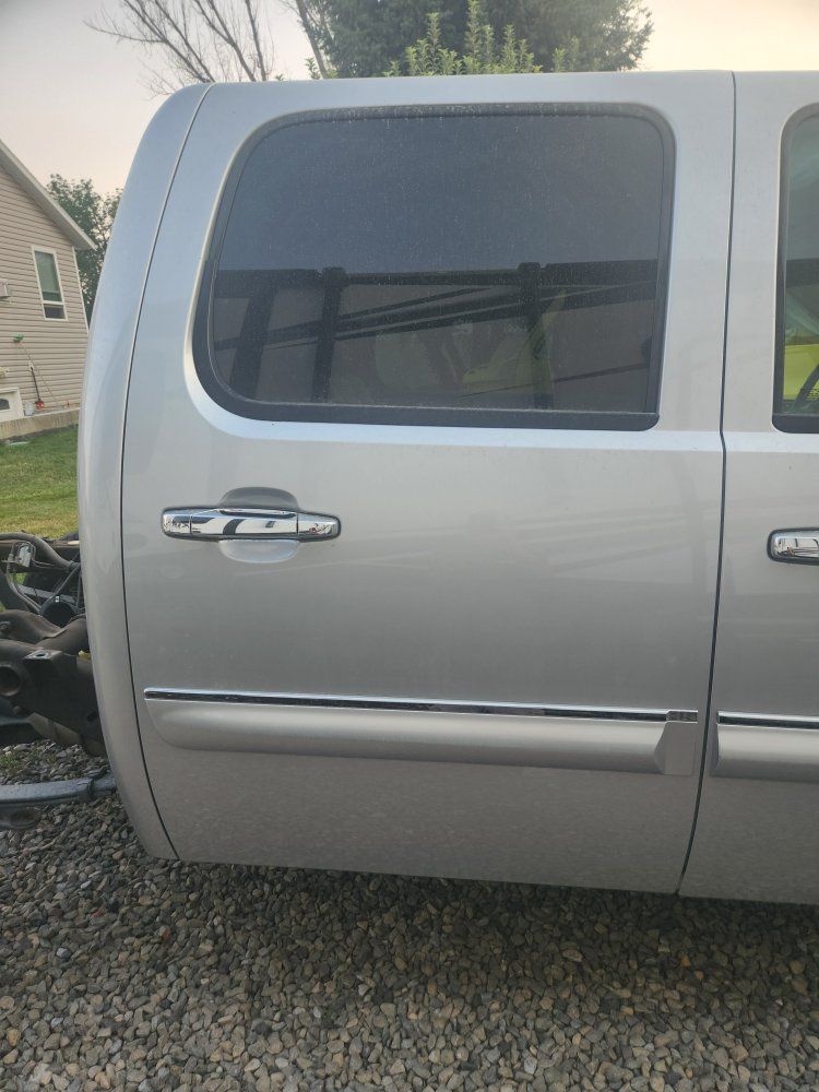 2013 Gmc Sierra 1500 Silver Truck Passenger Rear Door Assembly - Complete with Window and Interior Trim