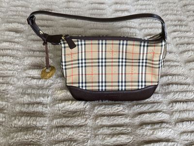 Burberry Haymarket Check Canvas Shoulder Bag