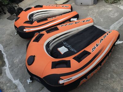 Airhead slash 2 Tow Tubes inflatable tow float tube behind a boat or float tube for the river
