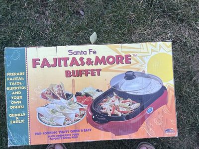 Santa Fe Fajitas & More Buffet Electric Skillet with Warming Tray - NEW