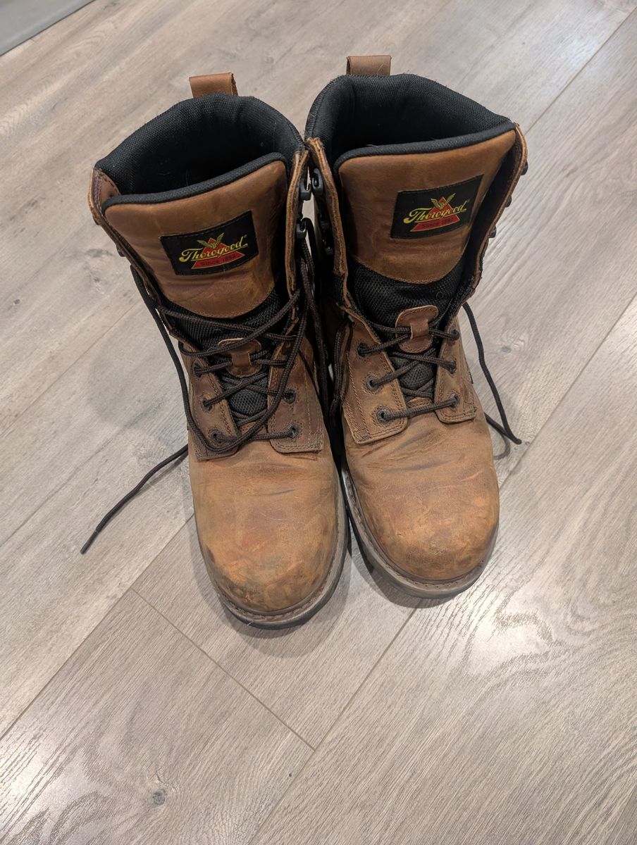 Thoroghgood steel toe boots 12 wide 8 inch