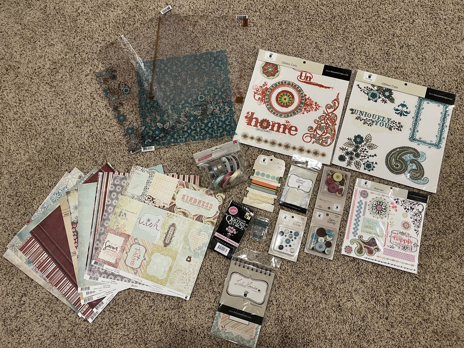 Scrapbooking & Paper Crafting Supplies – Large Lot