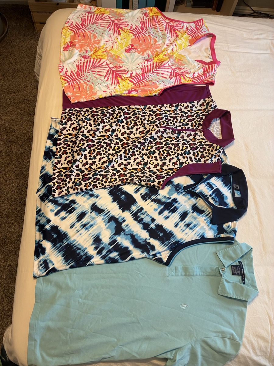 Women's XL Golf Activewear Tops Bundle