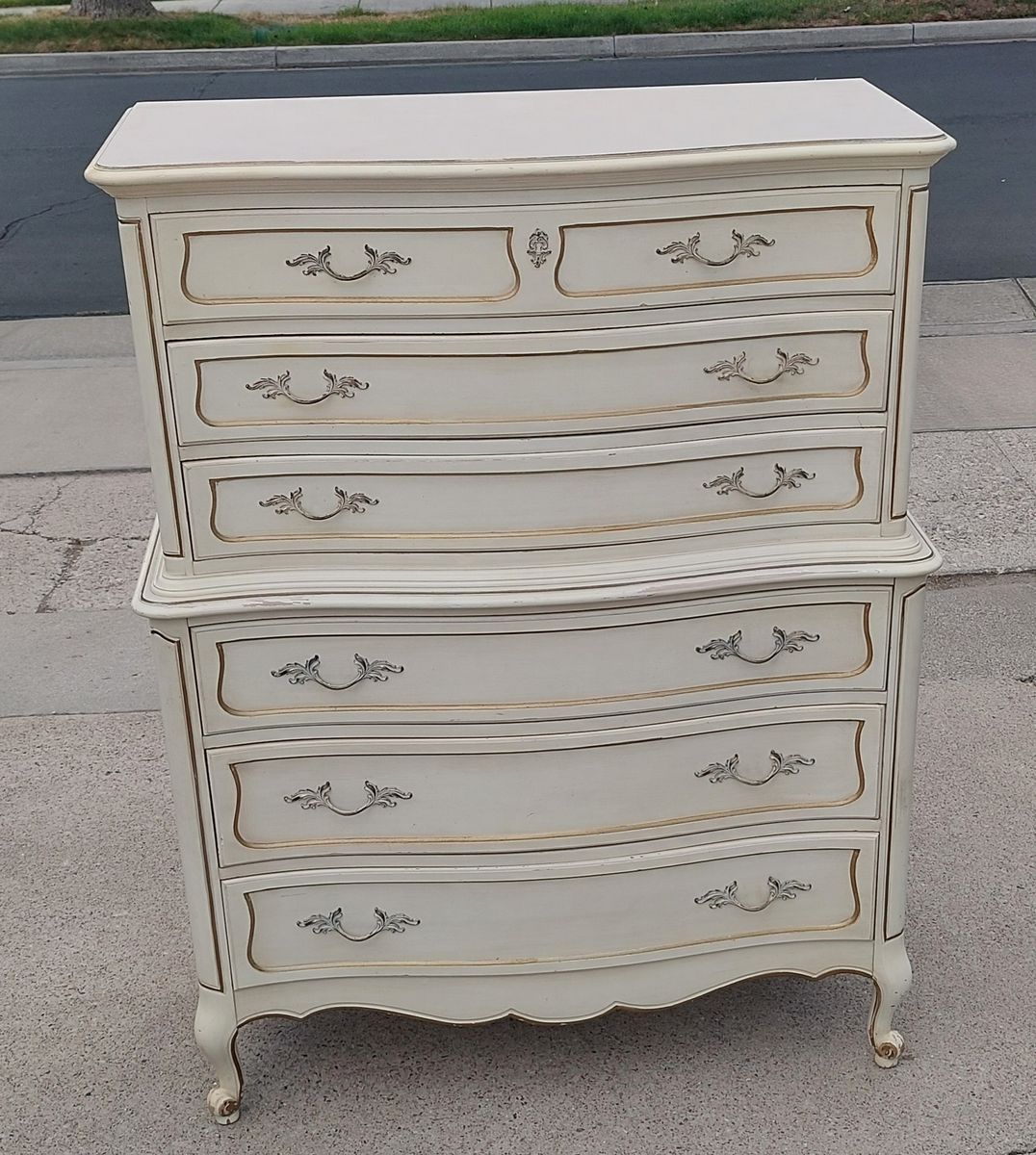 Dixie French Provincial Tallboy Dresser 6 Drawer