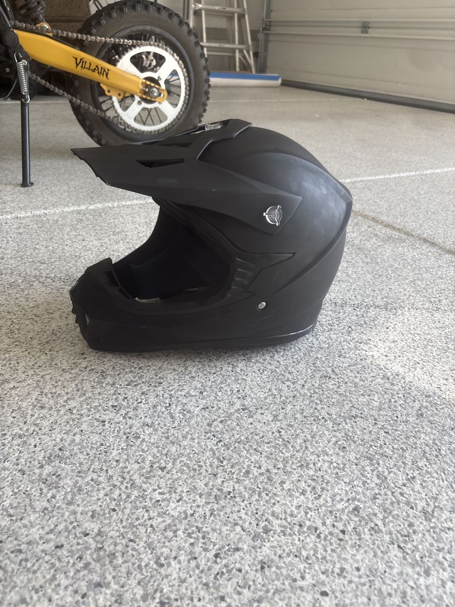 Matte Black Motocross Dirt Bike Helmet