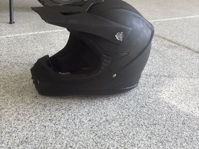 Matte Black Motocross Dirt Bike Helmet