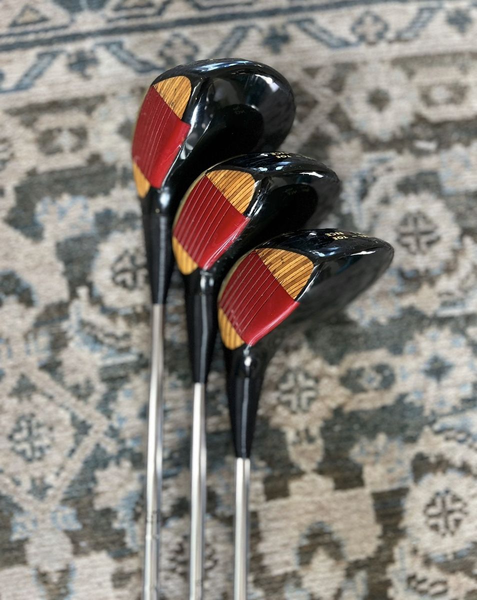 Vintage Ping Karsten Eye 2 Heel-Toe Balance Wood Golf Clubs Set 
