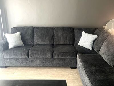Gray Couch & Chaise Like New