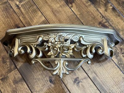 Vintage 1965 Syroco Shelf - Gold