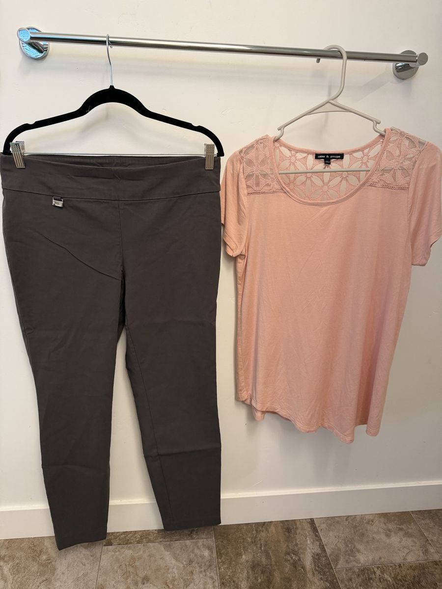 Pink Shirt (L) and Dark Green Pants (12)Combo