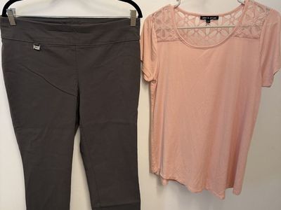 Pink Shirt (L) and Dark Green Pants (12)Combo