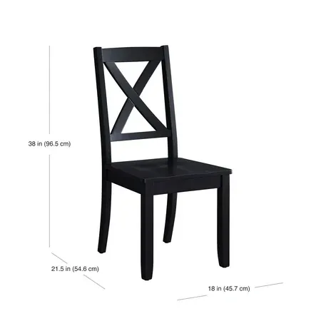NEW Better Homes & Gardens Maddox Crossing Dining Chairs, Set of 2, Black