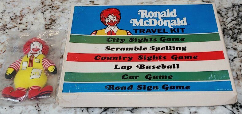 Vintage 1974 Ronald McDonald Travel Kit