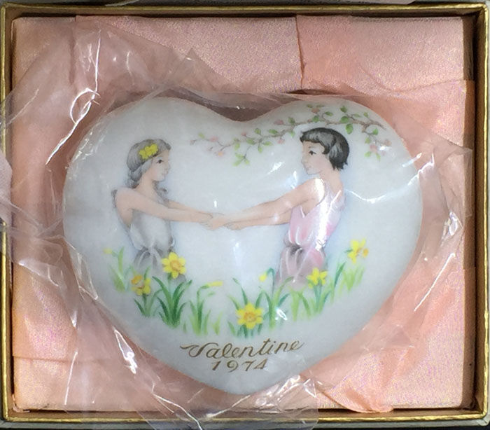 Vintage 1974 Noritake Valentine's Day Heart Decoration